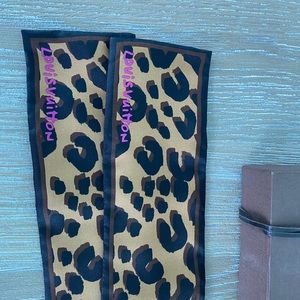 Louis Vuitton silk leopard vintage bandeau scarf